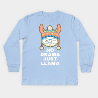 No Drama Llama Kids Long Sleeve T-Shirt